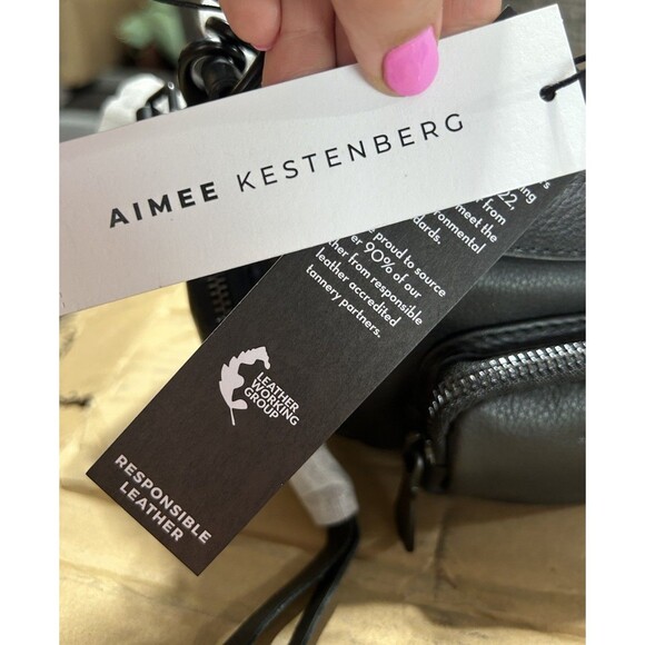 Aimee Kestenberg Leather Away We Go Mini Crossbody - Black - Picture 4 of 5